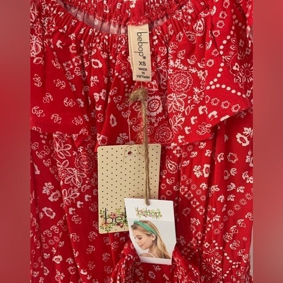 NWT Juniors’ XS Red Bandanna Print Dress from BeBop with free matching headband - Picture 5 of 6